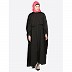 Classic cape abaya with bead work- Black